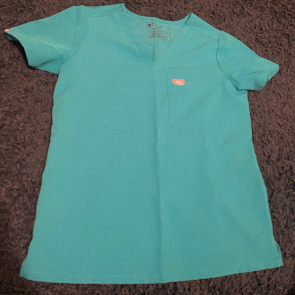 TEAL Figs Catarina Top